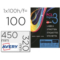 ETIQUETA ADHESIVA AVERY SRA3 TESLAN BLANCO OPACO 320X450 MM PARA IMPRESORA DIGITAL PACK DE 100 UNIDA