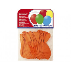 GLOBOS PASTEL NARANJA BOLSA DE 20 UNIDADES