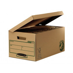 CAJON FELLOWES CARTON RECICLADO PARA ALMACENAMIENTO DE ARCHIVADORES CAPACIDAD 6 CAJAS DE ARCHIVO 80 