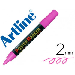 ROTULADOR ARTLINE POSTER MARKER EPP-4-ROS FLU PUNTA REDONDA 2 MM COLOR ROSA FLUOR