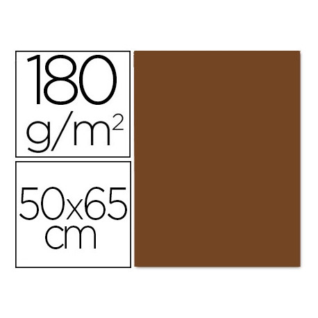 CARTULINA LIDERPAPEL 50X65 CM 180 GR MARRON UNIDAD