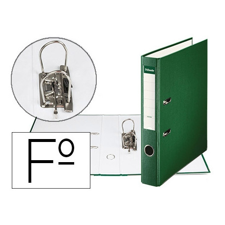 ARCHIVADOR DE PALANCA ESSELTE CARTON FORRADO PVC FOLIO LOMO DE 50 MM CON RADO VERDE ARCHIVADOR DE PALANCA ESSELTE CARTON FORRADO PVC FOLIO LOMO DE 50 MM CON RADO VERDE