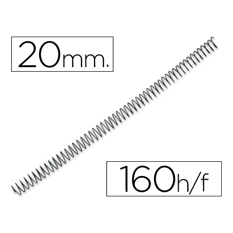 ESPIRAL METALICO Q-CONNECT 64 5:1 20MM 1,2MM ESPIRAL METALICO Q-CONNECT 64 5:1 20MM 1,2MM