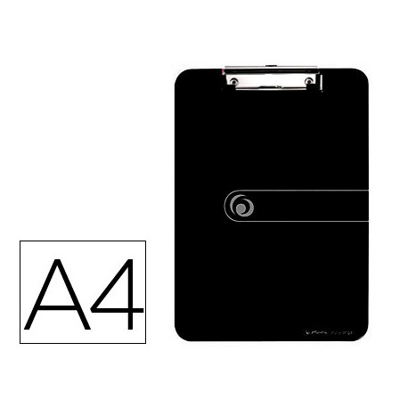 PORTANOTAS HERLITZ CON PINZA DIN A4 POLIESTIRENO 2,5 MM NEGRO PORTANOTAS HERLITZ CON PINZA DIN A4 POLIESTIRENO 2,5 MM NEGRO