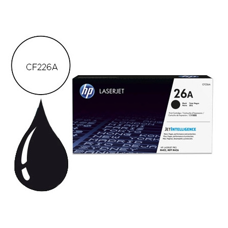 TONER HP 26A LASERJET PRO M402D/M402DN/M402DW/M402N/MFP M426DW/MFP M426FDN/MFP M426FDW NEGRO 3100 PA TONER HP 26A LASERJET PRO M402D/M402DN/M402DW/M402N/MFP M426DW/MFP M426FDN/MFP M426FDW NEGRO 3100 PA