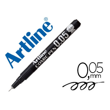 ROTULADOR ARTLINE CALIBRADO MICROMETRICO NEGRO COMIC PEN EK-2805 PUNTA POLIACETAL 0,05 MM RESISTENTE