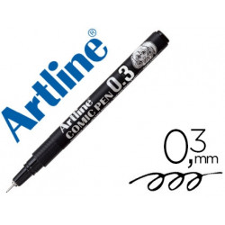 ROTULADOR ARTLINE CALIBRADO MICROMETRICO NEGRO COMIC PEN EK-283 PUNTA POLIACETAL 0,3 MM RESISTENTE A