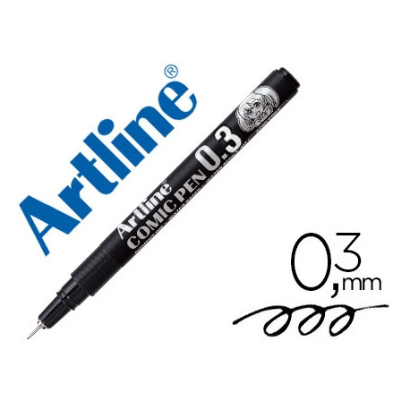 ROTULADOR ARTLINE CALIBRADO MICROMETRICO NEGRO COMIC PEN EK-283 PUNTA POLIACETAL 0,3 MM RESISTENTE A