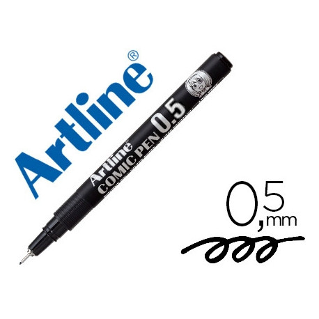 ROTULADOR ARTLINE CALIBRADO MICROMETRICO NEGRO COMIC PEN EK-285 PUNTA POLIACETAL 0,5 MM RESISTENTE A