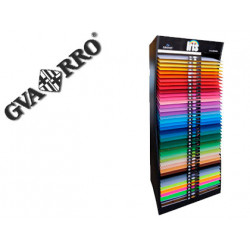 EXPOSITOR GUARRO METALICO VACIO 42 ESTANTES PARA CARTULINA 185 GR 50X65 CM 75X57X200 CM