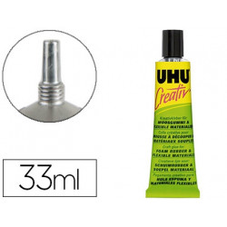PEGAMENTO UHU CREATIV PARA GOMA EVA Y MATERIALES FLEXIBLES 33 ML