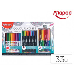 SET DE DIBUJO MAPED MANDALAS 33 PIEZAS