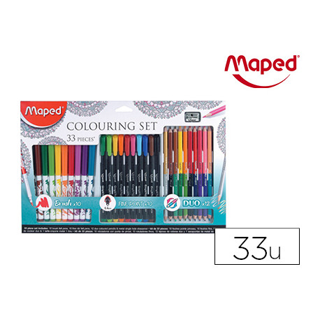 SET DE DIBUJO MAPED MANDALAS 33 PIEZAS