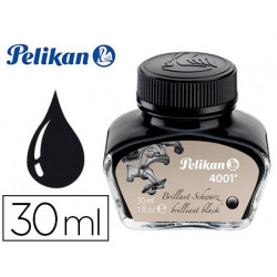 TINTA ESTILOGRAFICA PELIKAN 4001 NEGRO BRILLANTE FRASCO 30 ML