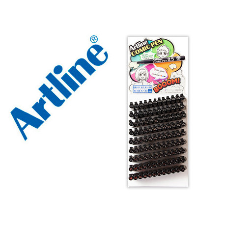 ROTULADOR ARTLINE CALIBRADO MICROM. NEGRO COMIC PEN PUNTA POLIACETAL RESISTENTE AL AGUA EXP. DE 108 