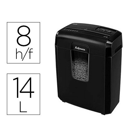 DESTRUCTORA DE DOCUMENTOS FELLOWES 8MC CAPACIDAD DE CORTE 8 HOJAS EN PARTICULAS DESTRUYE GRAPAS Y TA DESTRUCTORA DE DOCUMENTOS FELLOWES 8MC CAPACIDAD DE CORTE 8 HOJAS EN PARTICULAS DESTRUYE GRAPAS Y TA