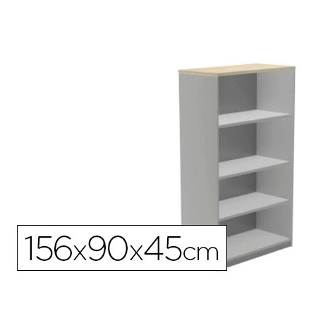 ARMARIO ROCADA CON CUATRO ESTANTES SERIE STORE 156X90X45 CM ACABADO AB02 ALUMINIO/GRIS ARMARIO ROCADA CON CUATRO ESTANTES SERIE STORE 156X90X45 CM ACABADO AB02 ALUMINIO/GRIS
