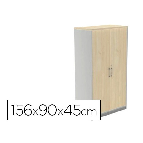 ARMARIO ROCADA CON CUATRO ESTANTES Y DOS PUERTAS SERIE STORE 156X90X45 CM ACABADO AW04 BLANCO/BLANCO ARMARIO ROCADA CON CUATRO ESTANTES Y DOS PUERTAS SERIE STORE 156X90X45 CM ACABADO AW04 BLANCO/BLANCO