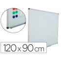 PIZARRA BLANCA ROCADA ACERO VITRIFICADO MAGNETICO MARCO ALUMINIO Y CANTONERAS PVC 120X90 CM INCLUYE 