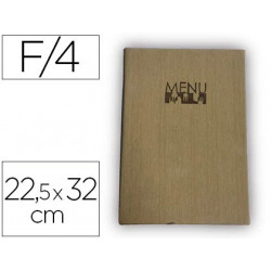 PORTA MENUS LIDERPAPEL PU 22,5 X 32 CM CON 4 FUNDAS