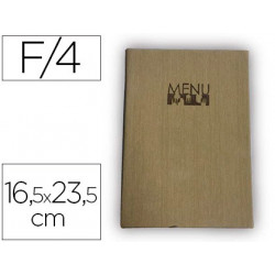 PORTA MENUS LIDERPAPEL PU 16,5 X 23,5 CM CON 4 FUNDAS