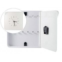 ARMARIO PLASTICO PORTALLAVES PAPERFLOW CON RELOJ PARA 12 LLAVES 320X60X320 MM BLANCO