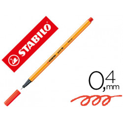 ROTULADOR STABILO PUNTA DE FIBRA POINT 88 BERMELLON 0,4 MM