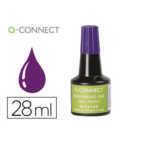 TINTA TAMPON Q-CONNECT VIOLETA FRASCO 28 ML