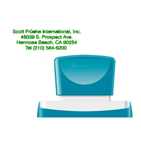 SELLO X'STAMPER QUIX PERSONALIZABLE COLOR VERDE MEDIDAS 28X78 MM Q-24