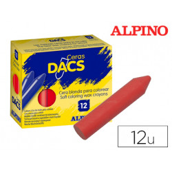 LAPICES CERA DACS UNICOLOR ROJO CAJA DE 12 UNIDADES