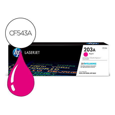 TONER HP 203A LASERJET PRO M254 / MFP M280 / MFP M281 MAGENTA 1300 PAGINAS