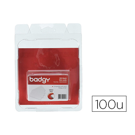 TARJETA PVC PARA IMPRESORA BADGY GROSOR 0,50 MM PACK DE 100 UNIDADES TARJETA PVC PARA IMPRESORA BADGY GROSOR 0,50 MM PACK DE 100 UNIDADES
