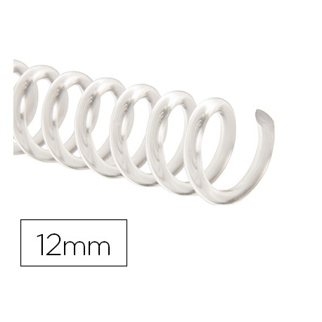 ESPIRAL PLASTICO Q-CONNECT TRANSPARENTE 32 5:1 12MM 1,8MM CAJA DE 100 UNIDADES ESPIRAL PLASTICO Q-CONNECT TRANSPARENTE 32 5:1 12MM 1,8MM CAJA DE 100 UNIDADES