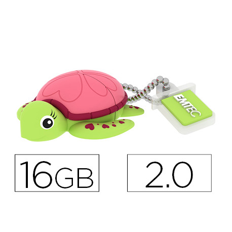 MEMORIA USB EMTEC FLASH 16 GB 2.0 TORTUGA