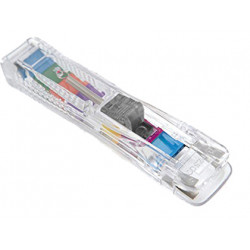 DISPENSADOR SUPACLIP RAPESCO SUPACLIP 40 HOJAS CAPACIDAD CON 25 CLIPS MULTICOLORES COLOR TRANSPARENT