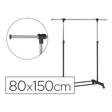PERCHERO UNILUX EXTENSIBLE CON 4 RUEDAS GIRATORIAS AJUSTABLE