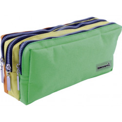 BOLSO ESCOLAR LIDERPAPEL PORTATODO RECTANGULAR 3 BOLSILLOS TRICOLOR 195X70X80 MM