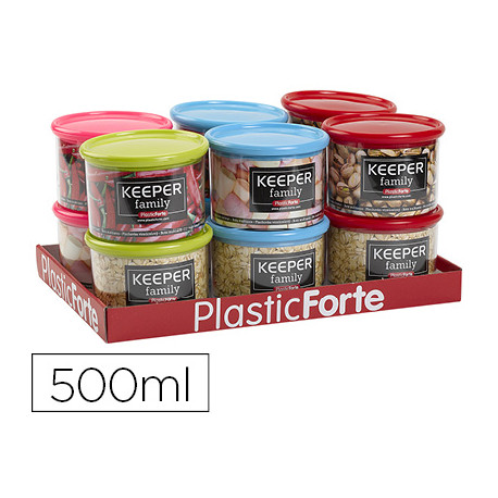 BOTE MULTIUSOS PLASTICO 500 ML CON TAPA DE COLOR 110X110X80 MM BOTE MULTIUSOS PLASTICO 500 ML CON TAPA DE COLOR 110X110X80 MM