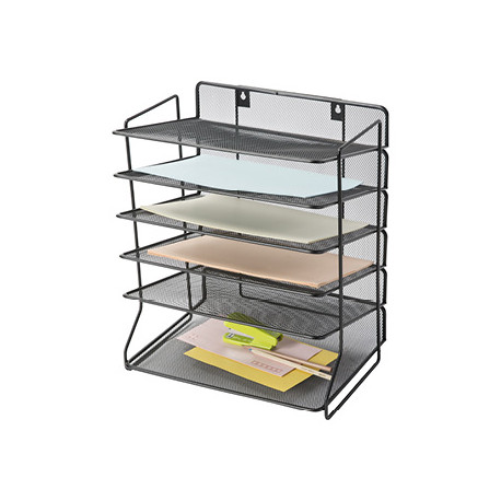 BANDEJA SOBREMESA Q-CONNECT KF17289 METALICA REJILLA NEGRA 6 BANDEJAS 325X230X390 MM BANDEJA SOBREMESA Q-CONNECT KF17289 METALICA REJILLA NEGRA 6 BANDEJAS 325X230X390 MM