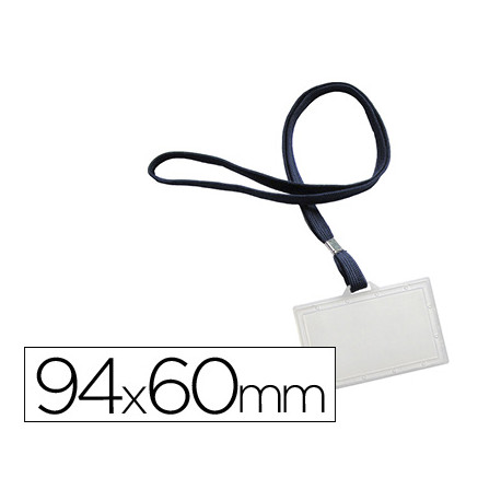 IDENTIFICADOR Q-CONNECT KF17112 CON CORDON PLANO AZUL Y APERTURA LATERAL 94X60 MM IDENTIFICADOR Q-CONNECT KF17112 CON CORDON PLANO AZUL Y APERTURA LATERAL 94X60 MM