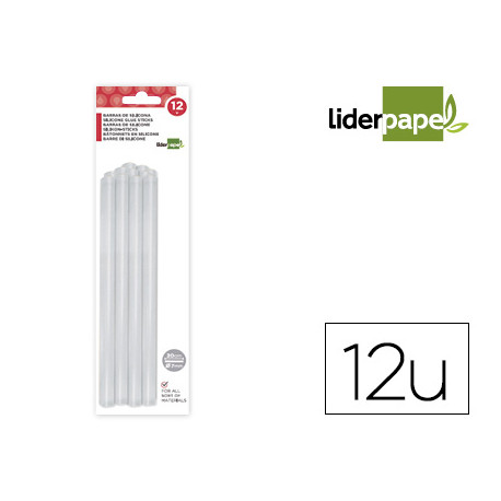 BARRA TERMOFUSIBLE LIDERPAPEL 7 MM DE DIAMETRO X 200 MM DE ALTO BLISTER DE 12 UNIDADES BARRA TERMOFUSIBLE LIDERPAPEL 7 MM DE DIAMETRO X 200 MM DE ALTO BLISTER DE 12 UNIDADES