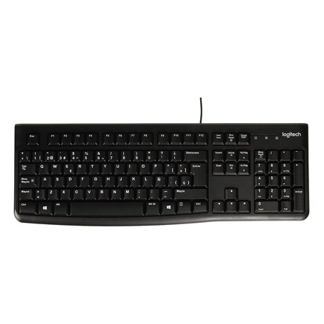 TECLADO LOGITECH K120 USB 2.0 CON CABLE NEGRO