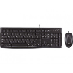 SET TECLADO + RATON LOGITECH MK120 USB CON CABLE NEGRO