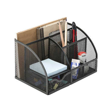 ORGANIZADOR SOBREMESA Q-CONNECT KF17295 METALICO CURVO REJILLA NEGRA CON 5 DEPARTAMENTOS 220X140X130 ORGANIZADOR SOBREMESA Q-CONNECT KF17295 METALICO CURVO REJILLA NEGRA CON 5 DEPARTAMENTOS 220X140X130