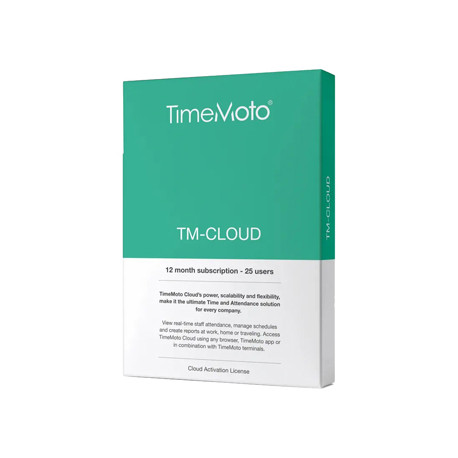 SOFTWARE SAFESCAN TIMEMOTO CLOUD SUSCRIPCION 12 MESES 25 USUARIOS