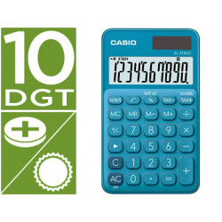 CALCULADORA CASIO SL-310UC-BU BOLSILLO 10 DIGITOS TAX +/- TECLA DOBLE CERO COLOR AZUL