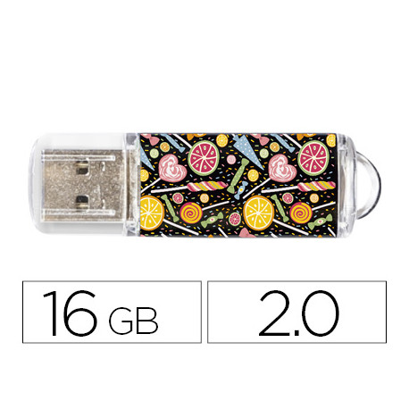 MEMORIA USB TECHONETECH FLASH DRIVE 16 GB 2.0 CANDY POP MEMORIA USB TECHONETECH FLASH DRIVE 16 GB 2.0 CANDY POP