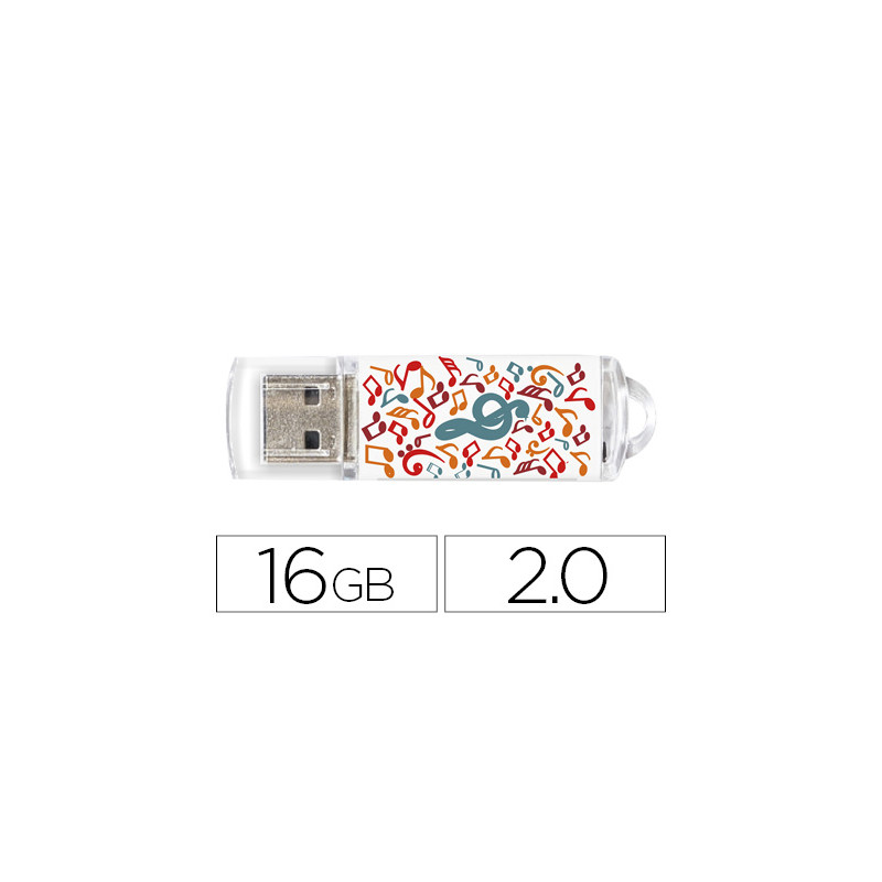MEMORIA USB TECHONETECH FLASH DRIVE 16 GB 2.0 MUSIC DREAM