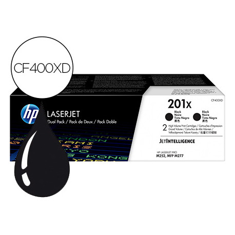 TONER HP LASERJET 201X M252 MFP M277 NEGRO PACK DE 2 UNIDADES 2800 PAGINAS TONER HP LASERJET 201X M252 MFP M277 NEGRO PACK DE 2 UNIDADES 2800 PAGINAS
