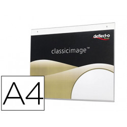 EXPOSITOR MURAL DEFLECTO CLASSIC IMAGE DIN A4 HORIZONTAL TRANSPARENTE 300X235X7 MM